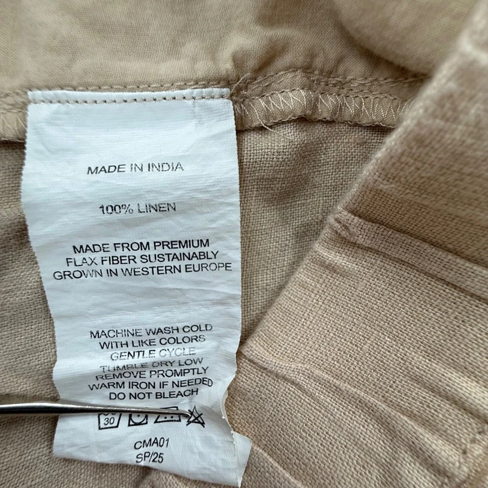 Quince 100% European Linen Flax Wide Leg Pants Women Size Medium